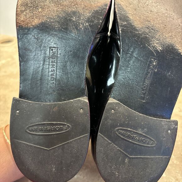 Florsheim Shoes Men 38 Penny Loafers Slip On Flats 449705 Black Patent Leather - Picture 9 of 10